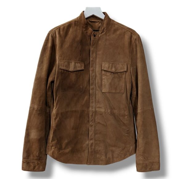 John Varvatos Other - John Varvatos Men's Goat Suede Leather Camel Tan Field Jacket Size S